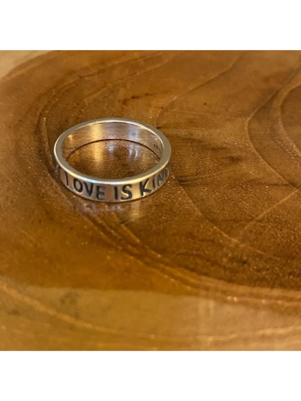RETIRED James Avery “Love Is Patient, Love Is Kind” Ring, Size 7.5, Sterling Sil